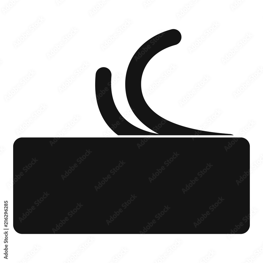 Poster side view butter icon. simple illustration of side view butter vector icon for web design isolated o