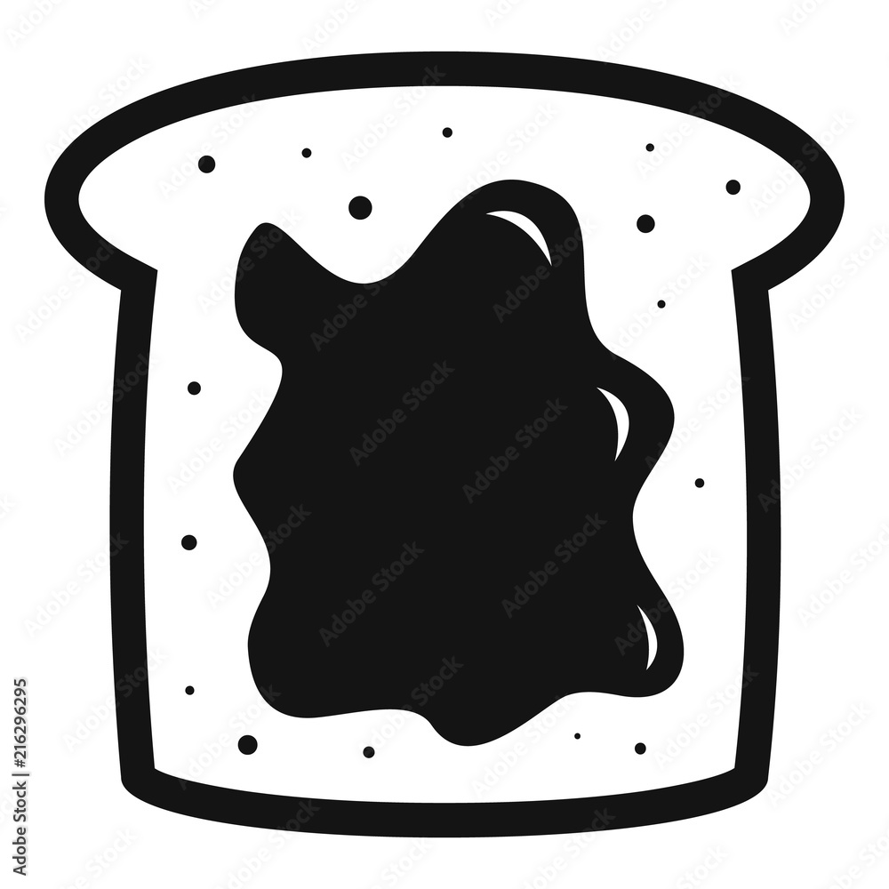 Poster choco butter bread icon. simple illustration of choco butter bread vector icon for web design isolat