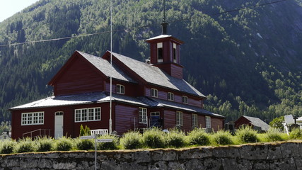 Alte Kirche in Fjaerland, Sogn og Fjordane, Norwegen, Skandinativen