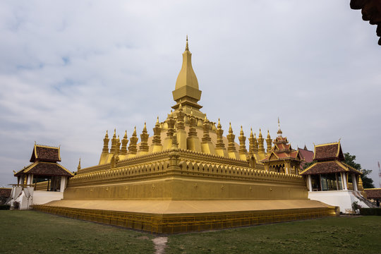 Laos  - Vientiane - Pha That Luang (Buddhistischer Tempel)