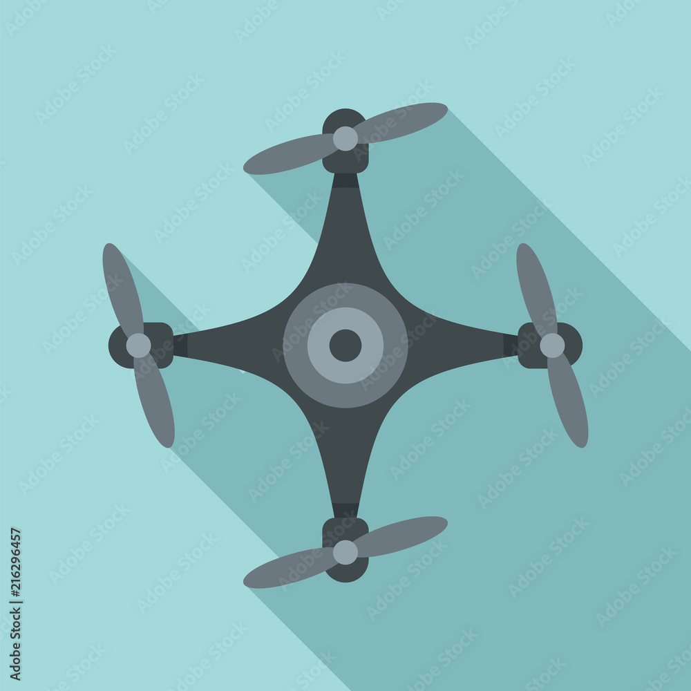 Aufkleber top view drone icon. flat illustration of top view drone vector icon for web design