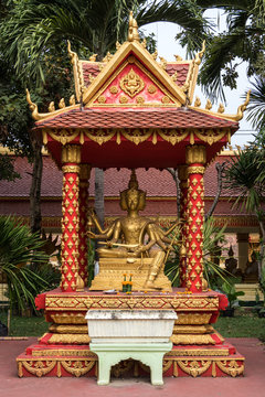 Laos  - Vientiane - Pha That Luang (Buddhistischer Tempel)