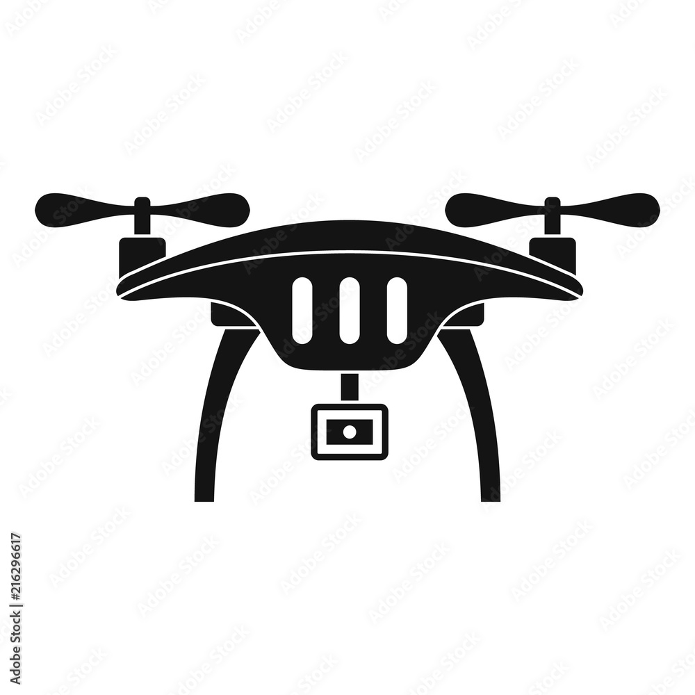 Poster action camera drone icon. simple illustration of action camera drone vector icon for web design isol