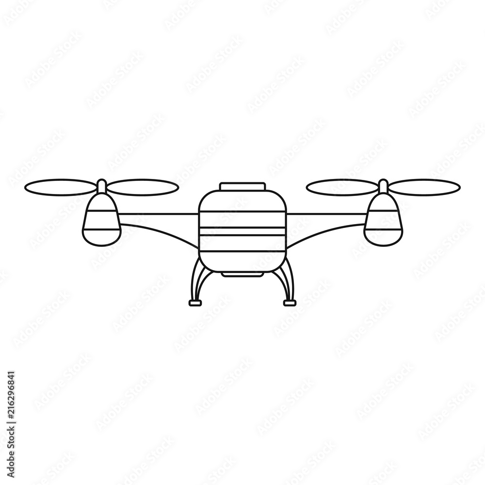 Aufkleber toy drone icon. outline toy drone vector icon for web design isolated on white background