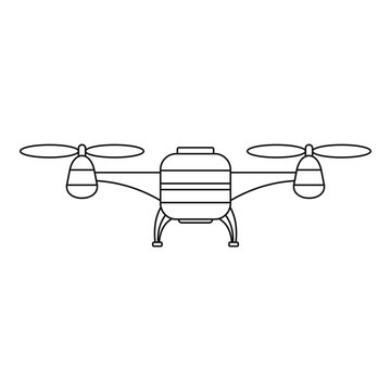 Toy drone icon. Outline toy drone vector icon for web design isolated on white background