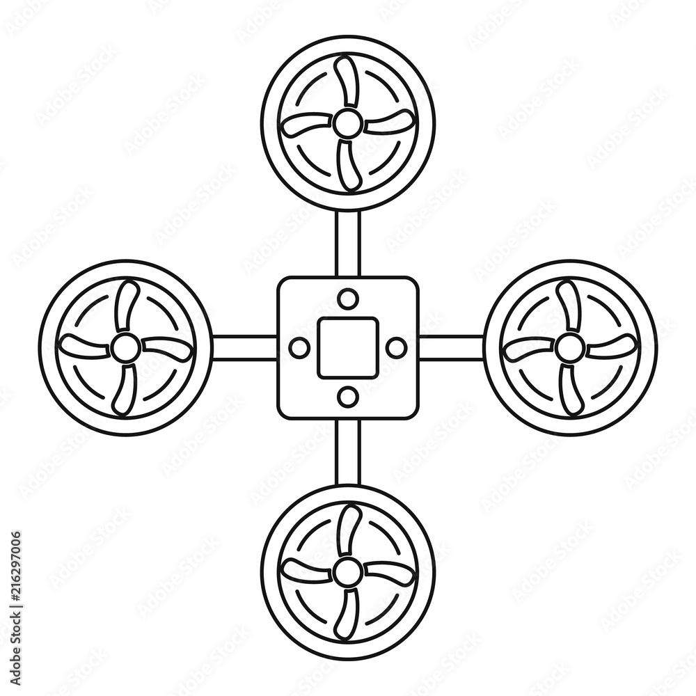 Poster spy drone icon. outline spy drone vector icon for web design isolated on white background