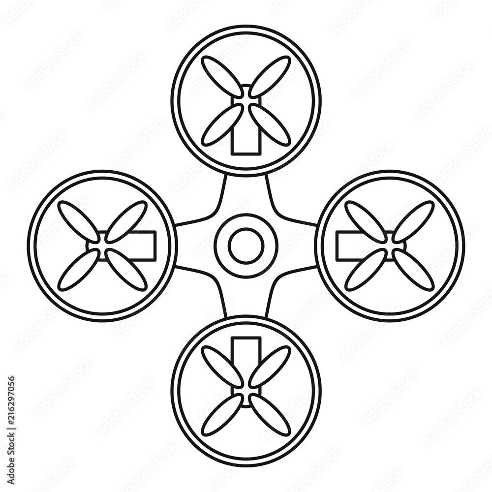 Poster modern drone icon. outline modern drone vector icon for web design isolated on white background