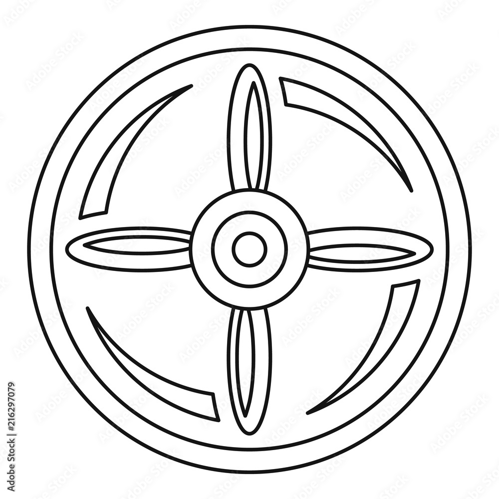 Poster drone propeller icon. outline drone propeller vector icon for web design isolated on white backgroun