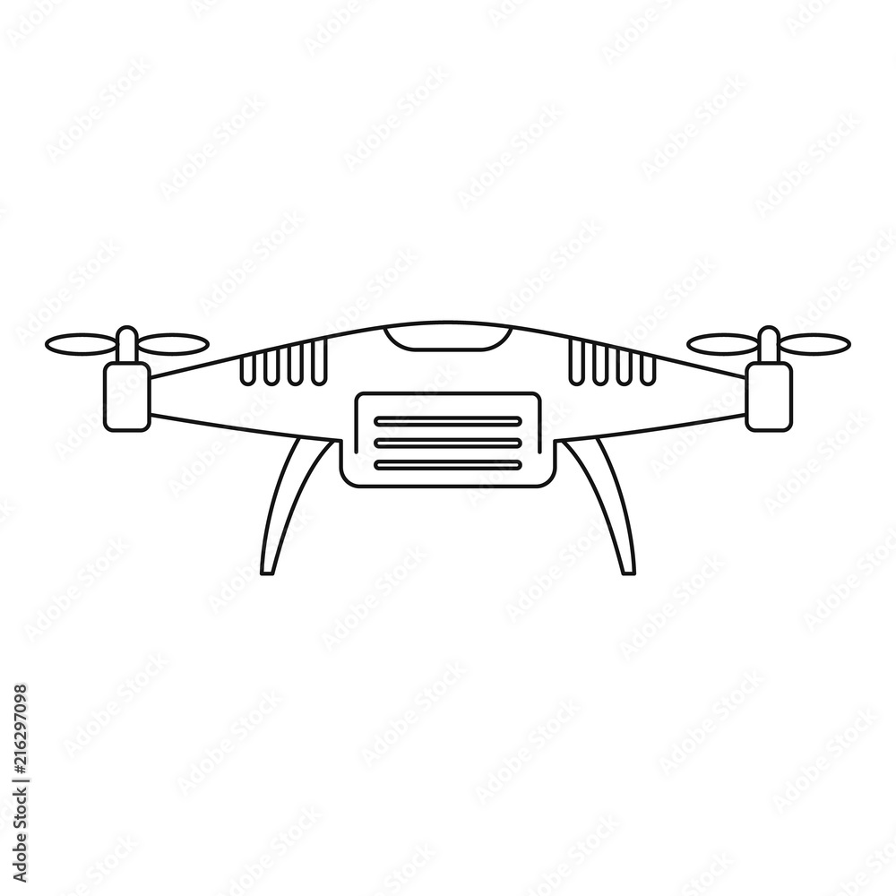 Poster sky drone icon. outline sky drone vector icon for web design isolated on white background