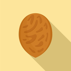 Peach seed icon. Flat illustration of peach seed vector icon for web design