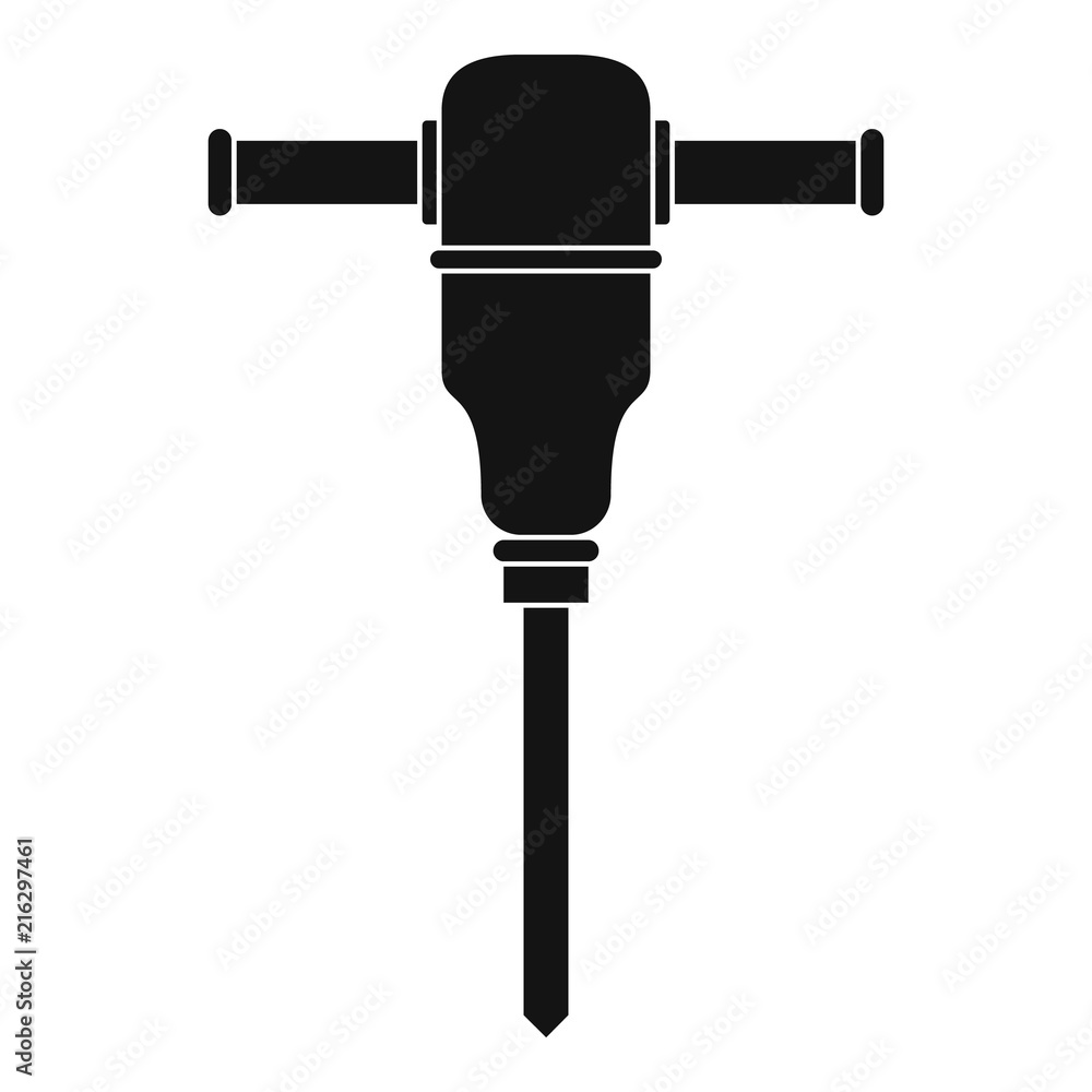 Poster hand drill machine icon. simple illustration of hand drill machine vector icon for web design isolat