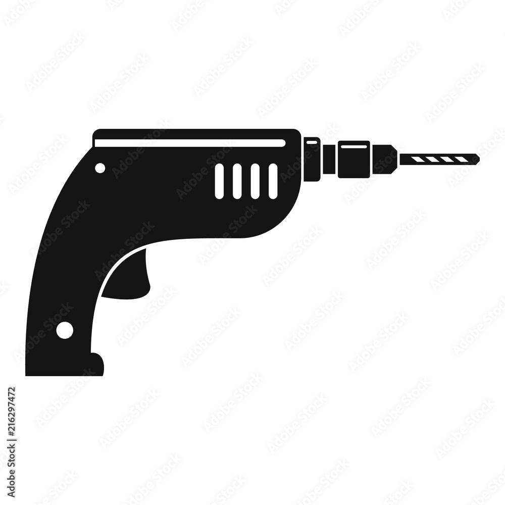 Aufkleber drill icon. simple illustration of drill vector icon for web design isolated on white background