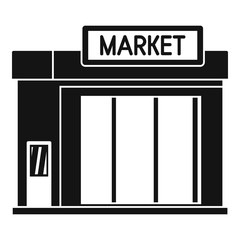 Gas station market icon. Simple illustration of gas station market vector icon for web design isolated on white background