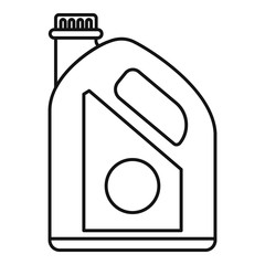 Oil plastic canister icon. Outline oil plastic canister vector icon for web design isolated on white background