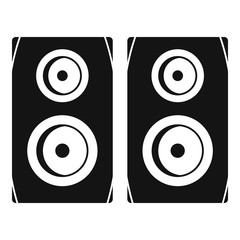 Studio speakers icon. Simple illustration of studio speakers vector icon for web design isolated on white background