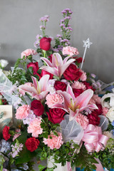 Colorful bouquet to the birthday