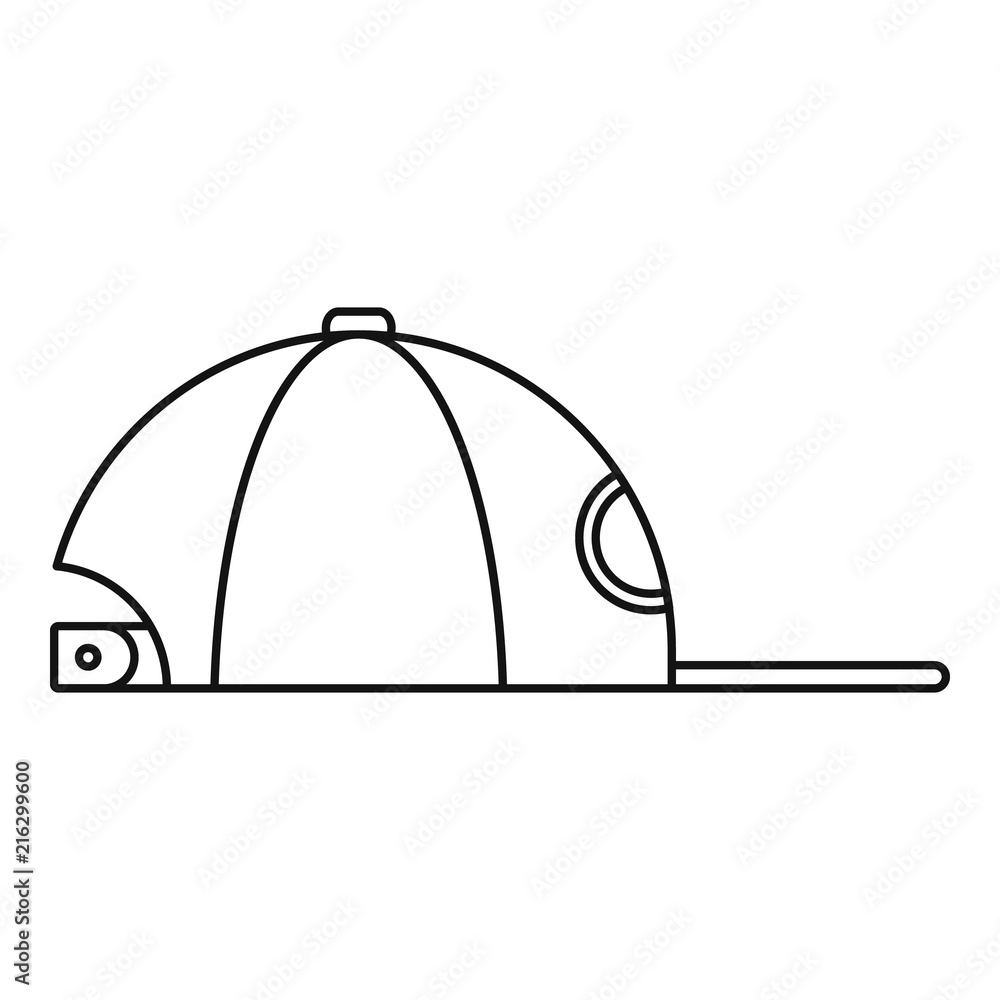 Poster rap cap icon. outline rap cap vector icon for web design isolated on white background