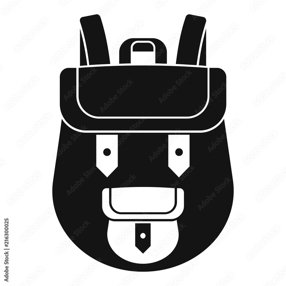 Poster backpack icon. simple illustration of backpack vector icon for web design isolated on white backgrou