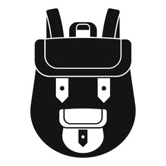 Backpack icon. Simple illustration of backpack vector icon for web design isolated on white background