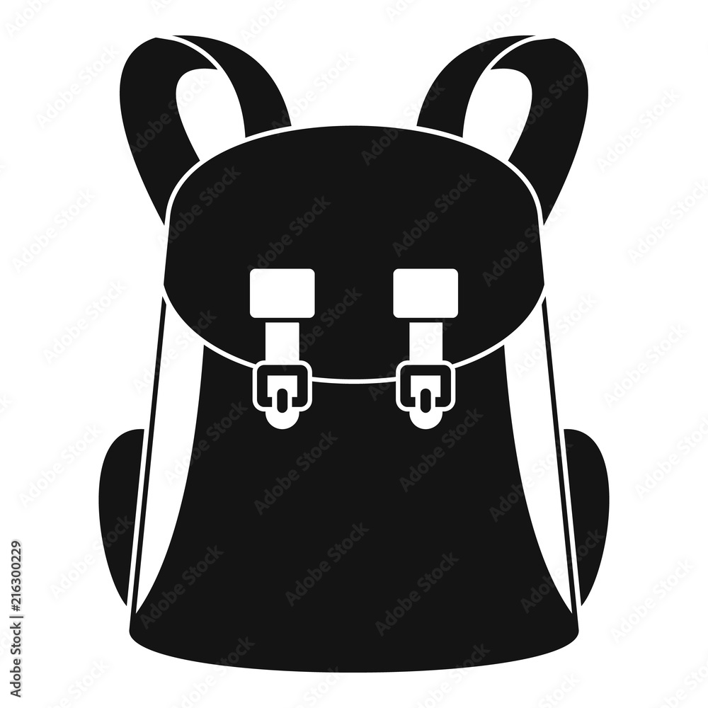 Poster universal backpack icon. simple illustration of universal backpack vector icon for web design isolat