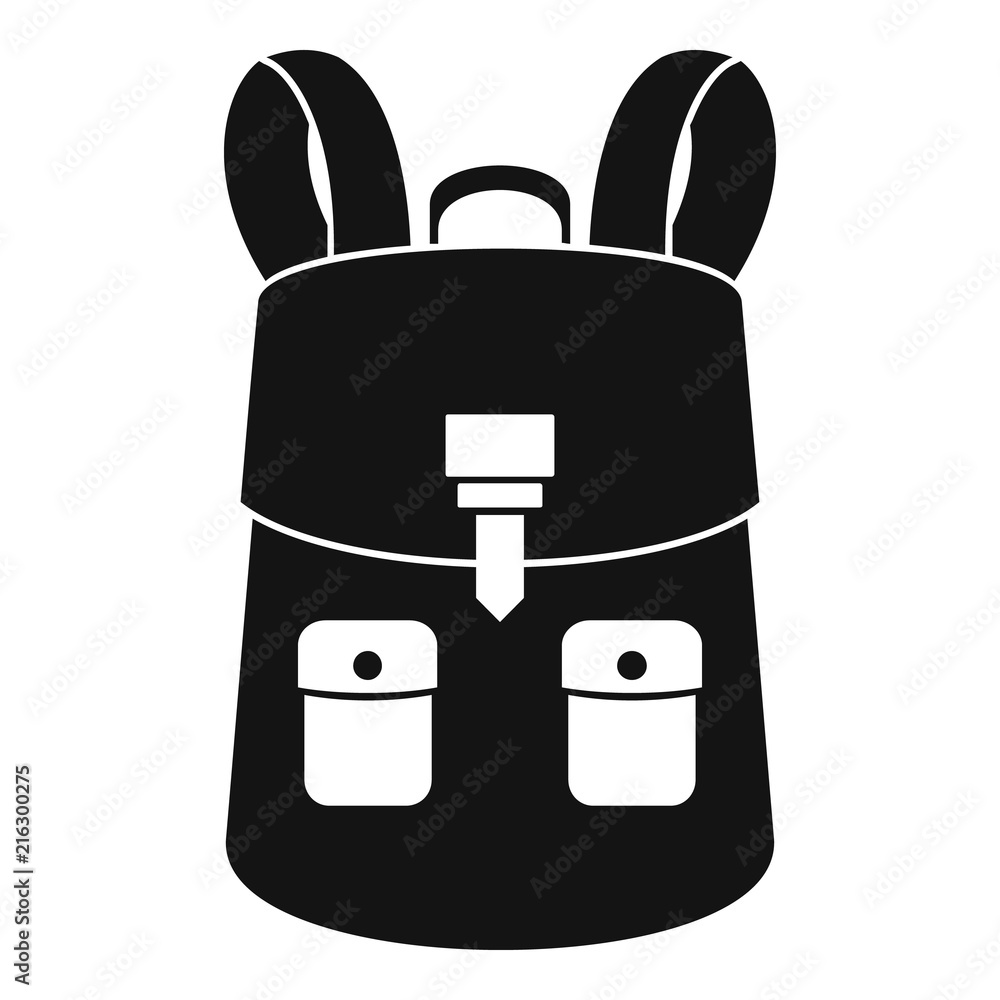Poster haversack icon. simple illustration of haversack vector icon for web design isolated on white backgr