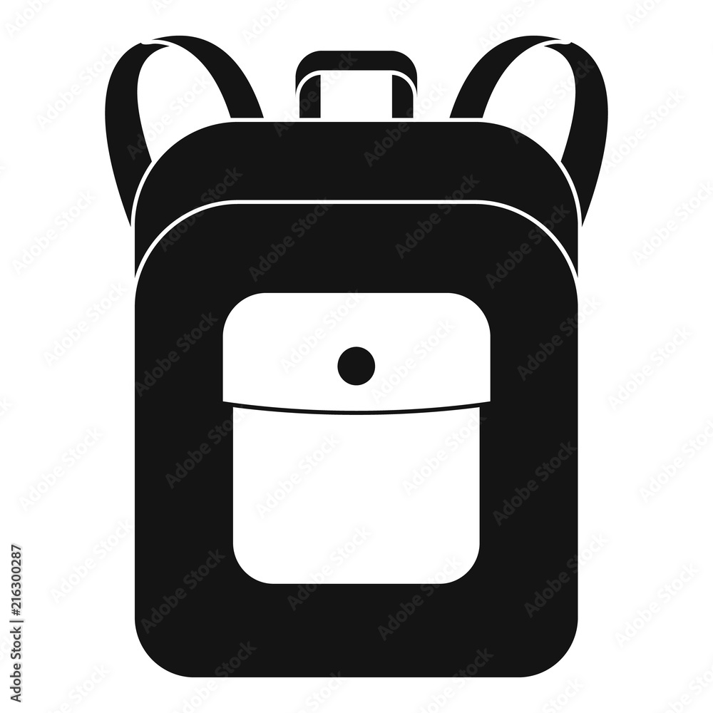 Poster notebook backpack icon. simple illustration of notebook backpack vector icon for web design isolated