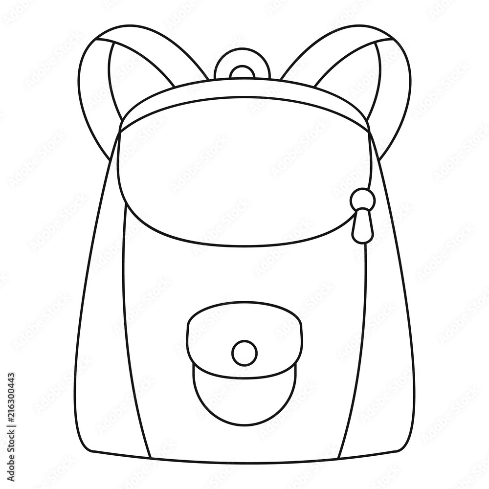 Poster modern backpack icon. outline modern backpack vector icon for web design isolated on white backgroun