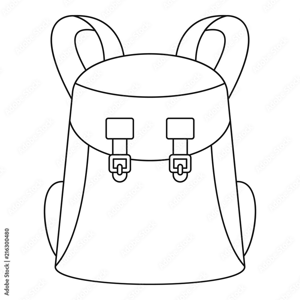 Poster universal backpack icon. outline universal backpack vector icon for web design isolated on white bac