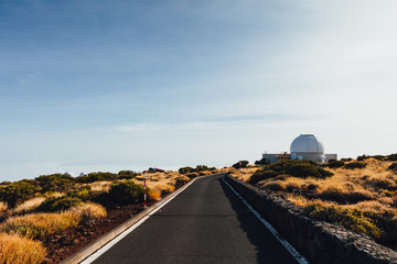 Teide Observatory astronomical telescopes in Tenerife, Canary Islands, Spain