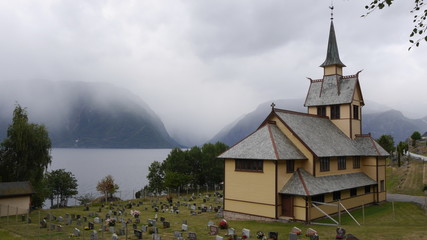 Saele Holzkirche, Balestrand Kommune Norwegen