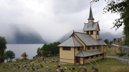 Saele Holzkirche, Balestrand Kommune Norwegen