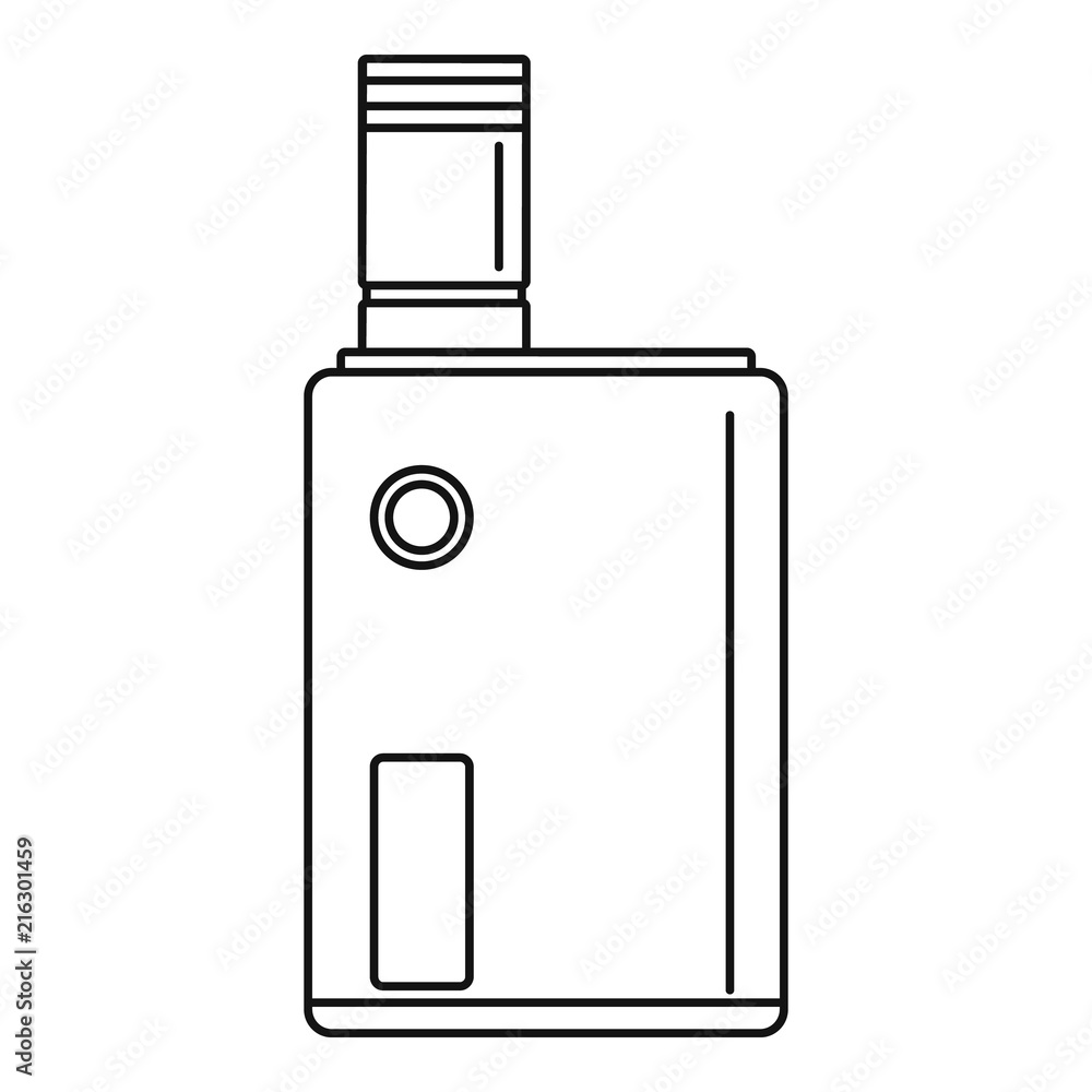 Poster vaping box icon. outline vaping box vector icon for web design isolated on white background