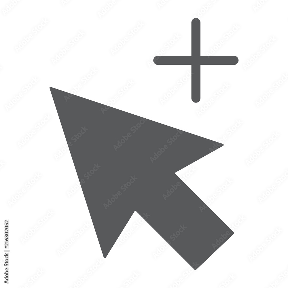 Poster group selection tool glyph icon, tools and design, arrow sign, vector graphics, a solid pattern on a