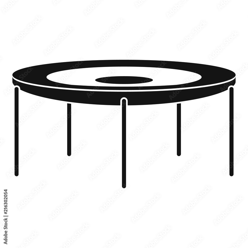 Poster round trampoline icon. simple illustration of round trampoline vector icon for web design isolated o