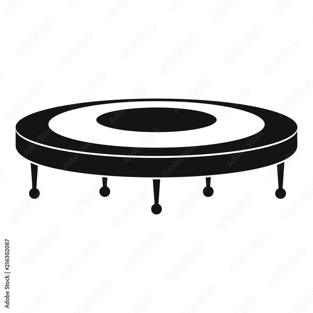 Poster jump trampoline icon. simple illustration of jump trampoline vector icon for web design isolated on 