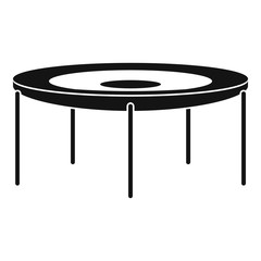 Round trampoline icon. Simple illustration of round trampoline vector icon for web design isolated on white background