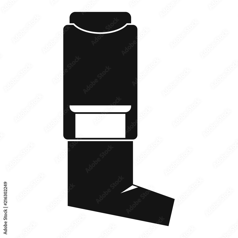 Poster inhaler icon. simple illustration of inhaler vector icon for web design isolated on white background