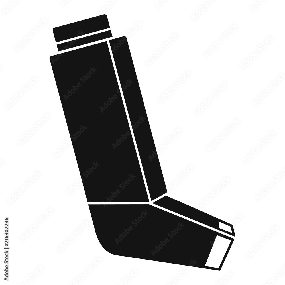 Poster allergy inhaler icon. simple illustration of allergy inhaler vector icon for web design isolated on 