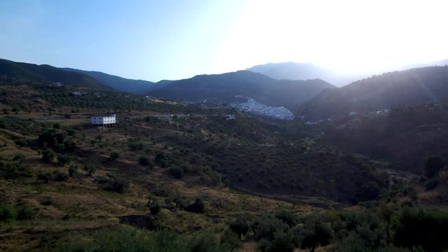 Tolox desde el aire. Pueblo de Malaga en Andalucia,España