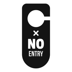 No entry hanger tag icon. Simple illustration of no entry hanger tag vector icon for web design isolated on white background