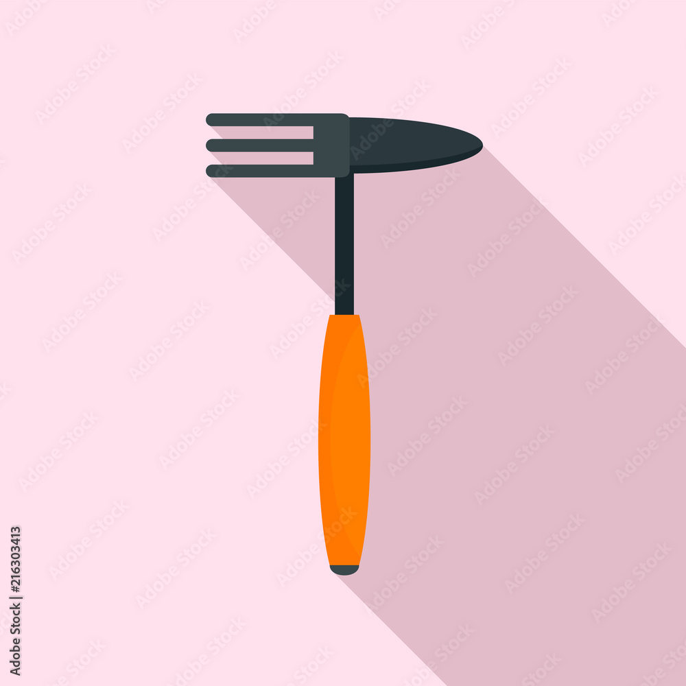 Aufkleber hand rake tool icon. flat illustration of hand rake tool vector icon for web design