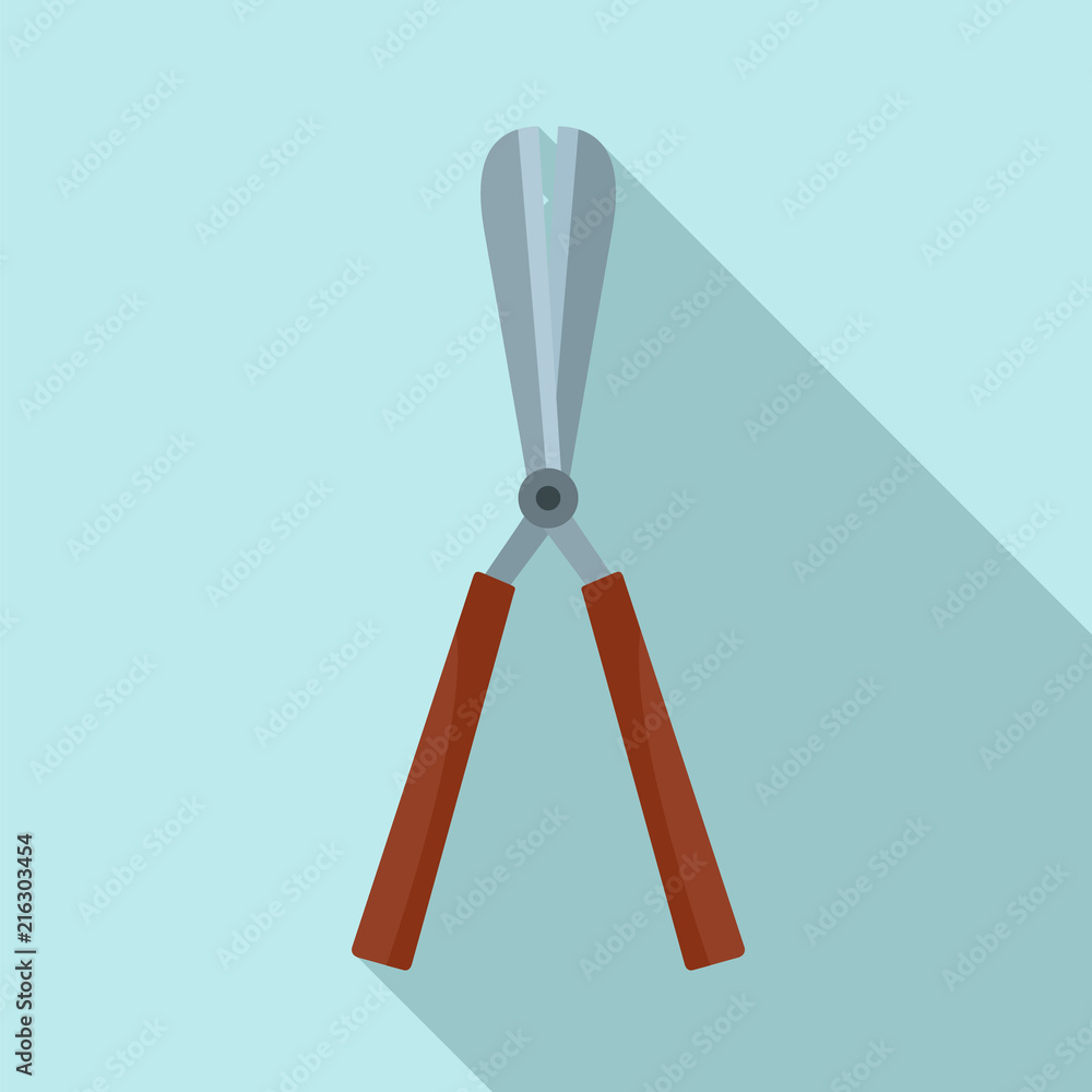 Poster scissors bush icon. flat illustration of scissors bush vector icon for web design