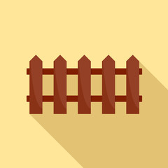 Wood fence icon. Flat illustration of wood fence vector icon for web design