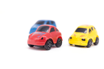 Fototapeta na wymiar car toy on white background.