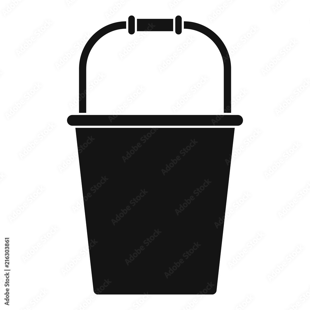 Poster farm bucket icon. simple illustration of farm bucket vector icon for web design isolated on white ba