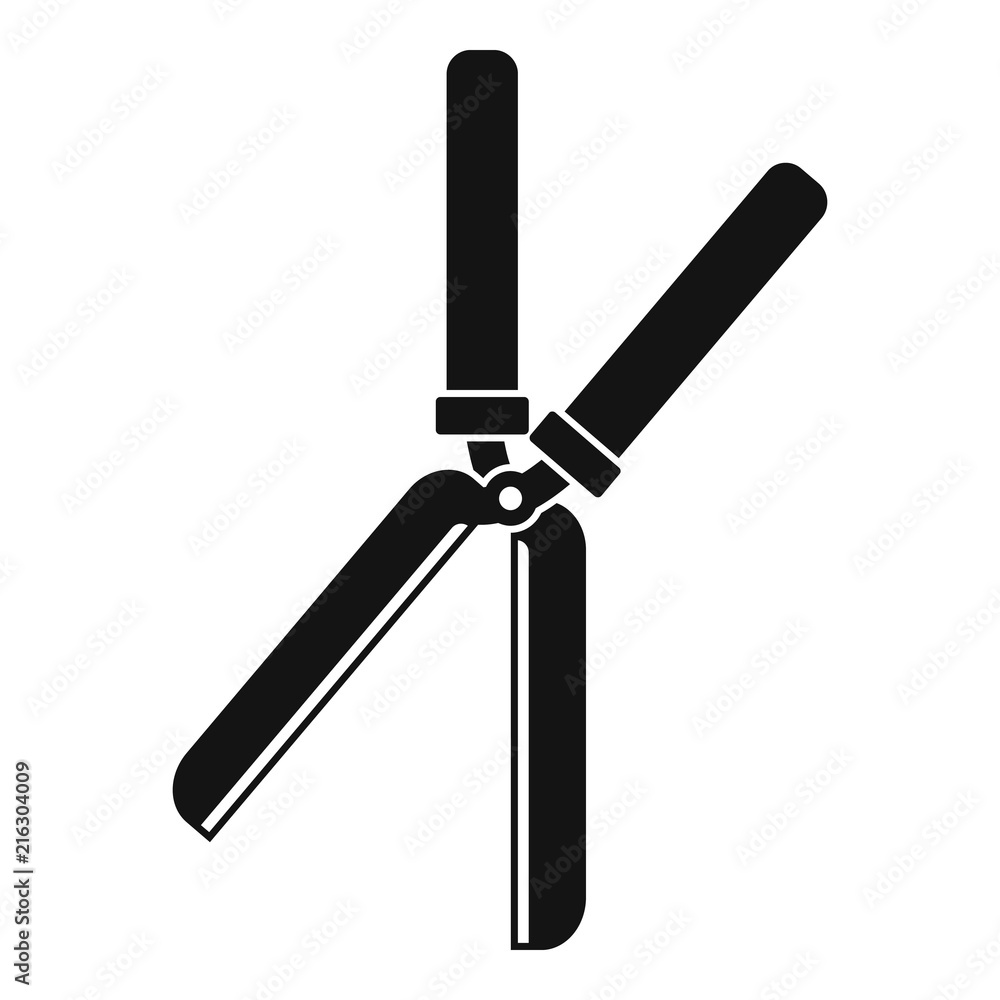 Poster farm scissors icon. simple illustration of farm scissors vector icon for web design isolated on whit