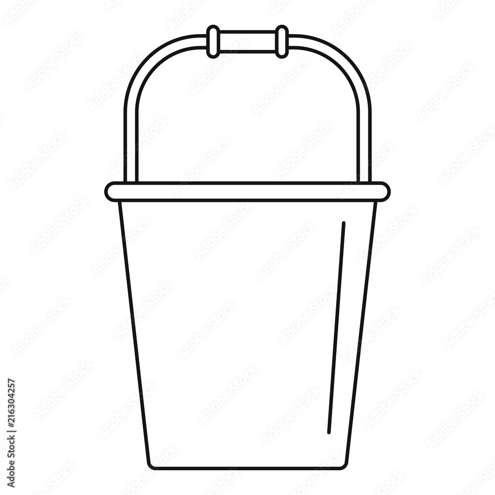 Poster farm bucket icon. outline farm bucket vector icon for web design isolated on white background
