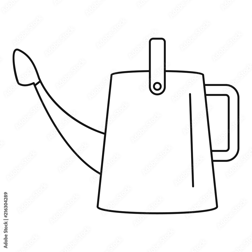 Poster water can icon. outline water can vector icon for web design isolated on white background