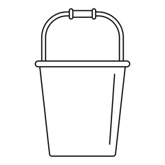 Farm bucket icon. Outline farm bucket vector icon for web design isolated on white background