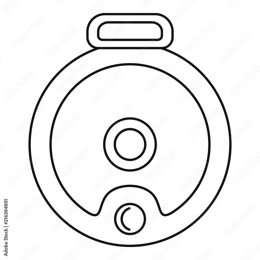 Poster top view robot vacuum cleaner icon. outline top view robot vacuum cleaner vector icon for web design